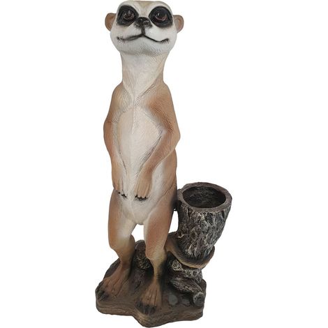Dekofigur Erdmännchen mit Topf 62 x 28 x 16 cm Gartenfiguren (1/2)