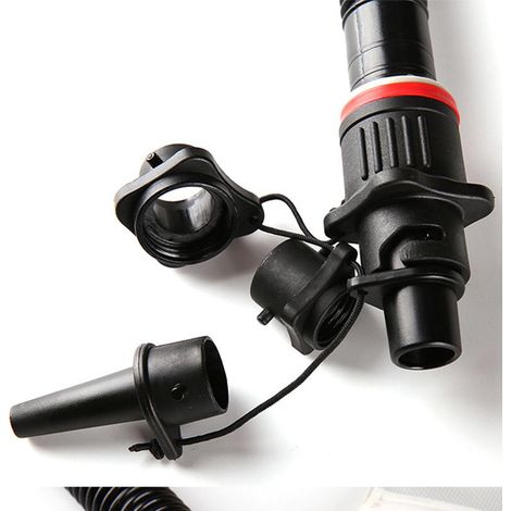 Multifunktionaler Luftpumpenadapter für Schlauchboote, kompatibel mit 4 gängigen Standard-Luftventilen (1/5)