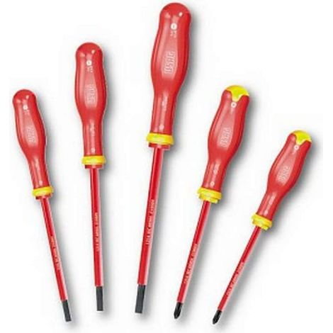 USAG 091 SH5 Jeu De 5 Tournevis Pour Vis Fente Et Phillips 1000V (1/2)