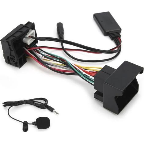 Adaptateur Audio Bluetooth - Entrée AUX - Microphone - Connecteur 12 Broches - Pour Peugeot 207 307 407 308 - 1 Pièce (1/5)