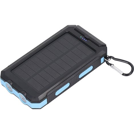 Batteries solaires externes 20 000 mAh, étanches IP66, charge rapide, 3 modes d'éclairage, chargeur solaire pour téléphone, idéal pour le camping, le vélo et les voyages. (1/5)