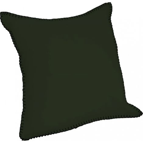 Coussin en coton lavé 40x40 cm SPIRIT kaki, par Soleil d'Ocre