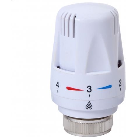 Kit Complet Robinet de Radiateur Thermostatique équerre 15x21 (1/2) Kit avec Tête Thermostatique Universel Blanc Standard M30 x 1.5MM Capteur de Liquide avec Protection Contre Le Gel (1/2)