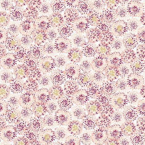 nappe toile cirée rectangulaire Dahlia rubis 150 cm ronde (1/2)