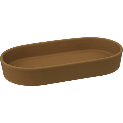 Plateau organiseur de salle de bain en Céramique Marron Malt - Five