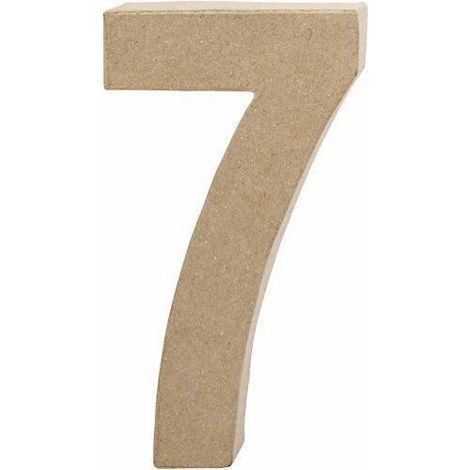 Chiffre en papier mâché - Creativ - Modèle 26635 - H: 20,5 cm - Épaisseur: 2,5 cm - 1 pièce