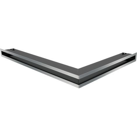 Eck-Lüftungsgitter LUFT links 76,6x54,7x6 Edelstahl Slim (1/5)