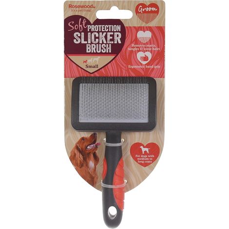 1 - Brosse De Toilettage - Accessoire Pour Chien - Démêlage Des Poils - Réduit La Perte De Poils - Pour Poils Mi-longs Et Longs - Naturel - Petit (1/4)