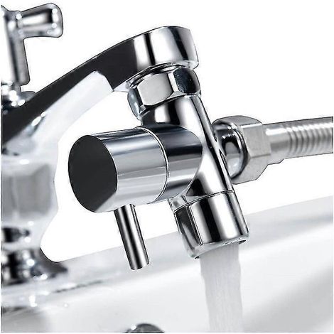 Raccord de robinet multifonctionnel avec une entrée et deux sorties, compatible avec les machines de cuisine et les lave-linge, une entrée et deux sorties, double usage tout en cuivre. (1/5)
