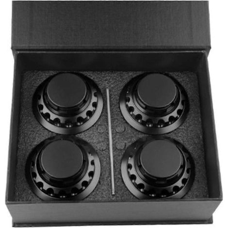 75-mm-Radnabenkappen, Radnabenkappe für AC Schwarz