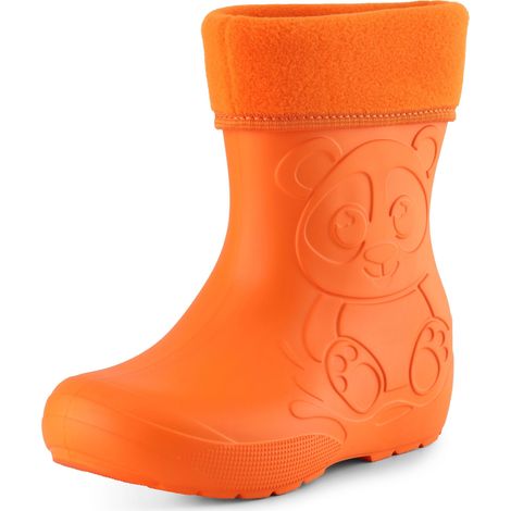Ladeheid EVA Kinder Jungen Mädchen Gummistiefel Regenschuhe gefüttert LA-CA-11 (Orange (151c), 26/27 EU) (1/5)