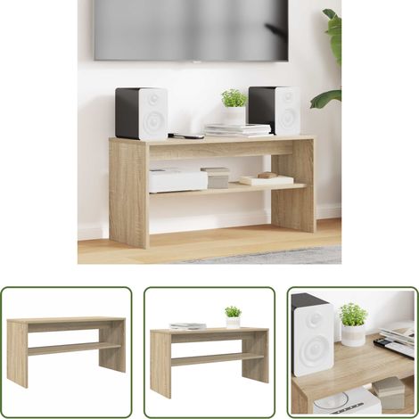 Rangement salon -  Meuble TV Chêne Sonoma 80 x 30 x 40 cm Bois d'ingénierie (1/5)