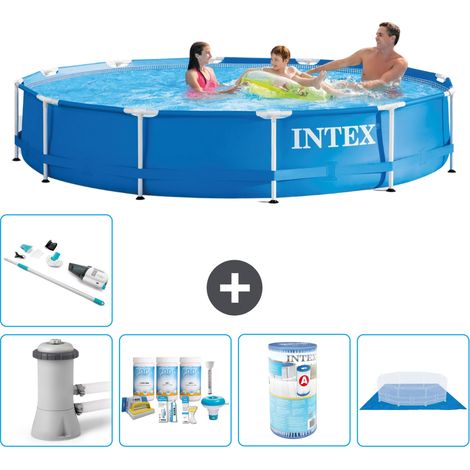 Intex Piscine Tubulaire Ronde - 366x76 cm - 6-pièces S41776 (1/3)