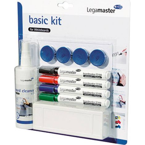 Legamaster basic Kit for Whiteboards 7-125100 Marcatore per lavagna bianca Nero, Blu, Rosso, Verde compresa la gomma pe (1/3)