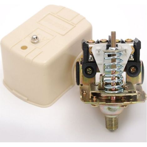 Pressostat de pompe à eau, interrupteur de contrôle de pression de pompe à eau, tige à ressort réglable, pompe à eau de jardin auto-amorçante 220 V, interrupteur à ressort unique.