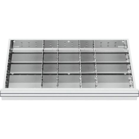 STIER Schubladeneinteilung Metalleinteilung BLH 150/175 mm Innenmaß 800x450 mm 20 Fächer (1/4)