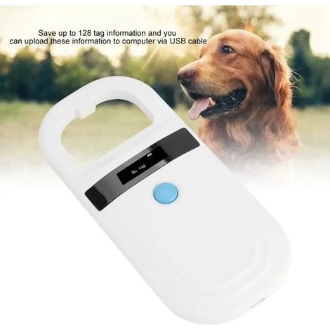 Scanner anti-contrefaçon de micropuces pour animaux, lecteur RFID pour étiquettes à tube de verre, lecteur de cartes FDX-B (1/3)