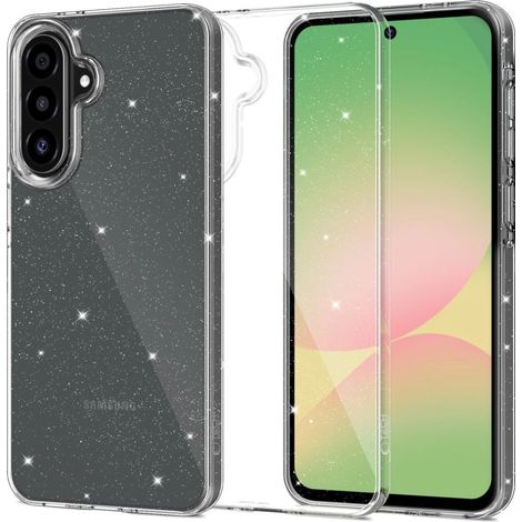 Custodia Tech-Protect FlexAir per Samsung Galaxy A27 5G - Trasparente con glitter (1/5)