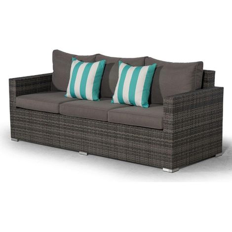 Giardino Sydney Rattan 3 Seater Sofa - Grey (1/5)