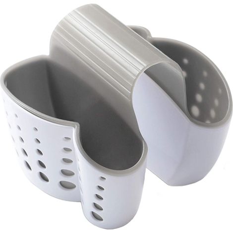 1 Organisateur d'évier, design suspendu, TPR et ABS, 14,5x14x12,4 cm, pour cuisine et salle de bain