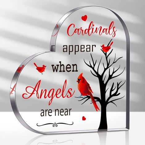 Plaque acrylique cœur décoratif, décoration élégante pour papa maman sœur ou famille(15 cm) (1/4)