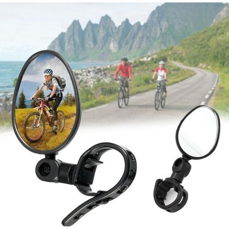 Espejo retrovisor para bicicleta, 360 grados, Giratorio, Espejo retrovisor para bicicletas, Espejo retrovisor ovalado plano