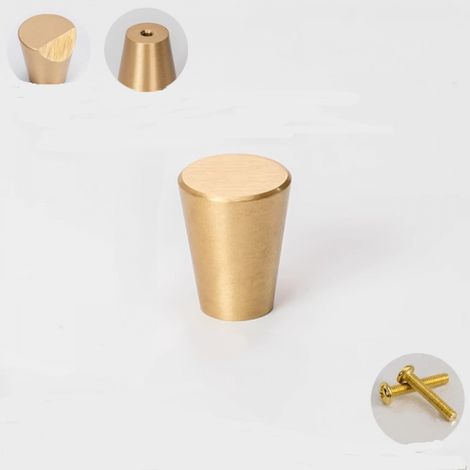 Lntyq 10 Stück goldene Schubladenknöpfe aus Metall, runde goldene Schubladengriffe, für Schubladen, Schränke, Regale, Schranktüren (1/5)