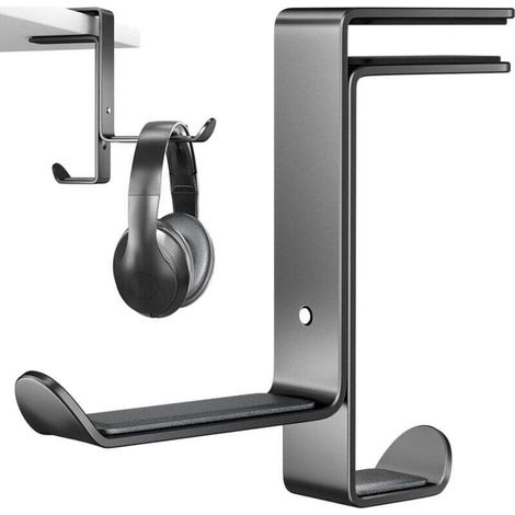 Support Casque Gamer Bureau, Porte Casque Multifonction avec Organiseur de Câbles, Support de Casque Gaming Réglable pour Tou (1/4)