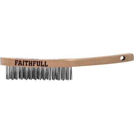 Faithfull Heavy-Duty Scratch Brush Three Row FAI6803F