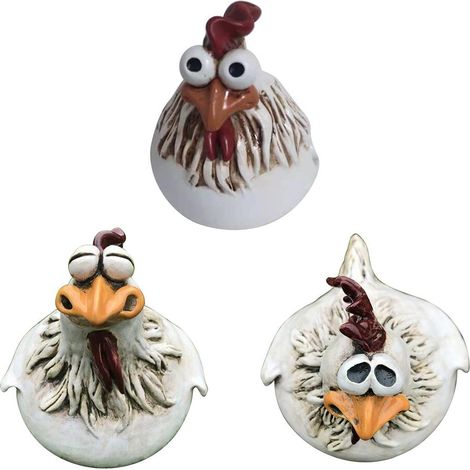 Figura de jardín – decoración de resina – gallo individual 14 x 13 x 12,5 cm – decoración de jardín robusta y duradera (1/5)