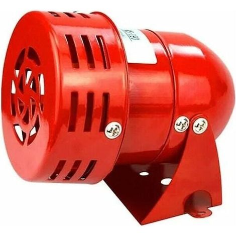 Siren Alarm, 220V Powerful Outdoor Siren Alarm 120dB Red Motor Wire Siren Metal Horn Industrial Boat Alarm MUMU (1/4)