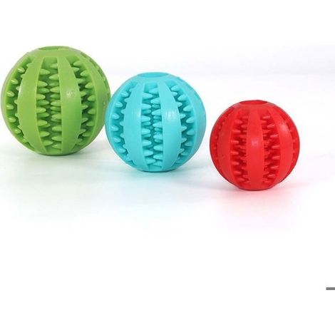 Jouets d'entraînement en plein air pour animaux de compagnie, nourriture cachée, nettoyage des dents, boule de friandises blanch (1/5)