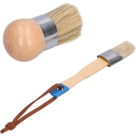 Lot de 2 pinceaux de 5 cm et 2,8 cm pour la peinture de meubles et de murs, le revêtement et les travaux manuels.
