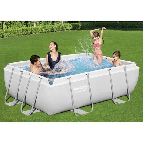Bestway Power Steel Swimmingpool-Set Rechteckig 282x196x84 cm (1/5)