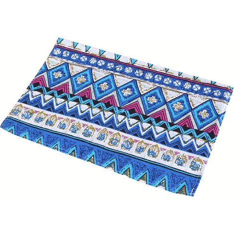 Nappe en coton et lin, facile à nettoyer (bleu 30,5 x 40,6 cm) (1/4)