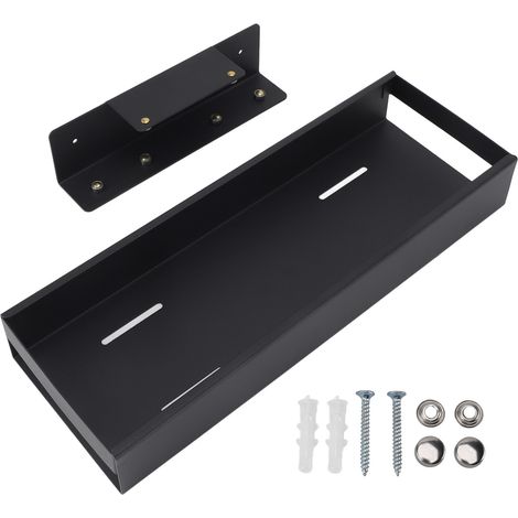 Organisateur de placard coulissant - Acier carbone noir, étagère de rangement extensible pour cuisine et salle de bain, installation facile (1/5)