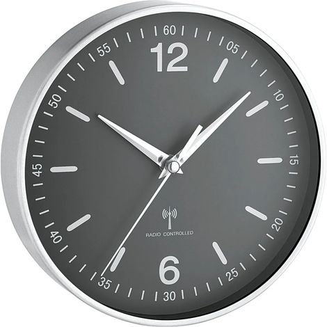 TFA-Dostmann 60.3503, mural, aluminium, noir, AA, 195 mm, 45 mm, 195 mm (1/3)