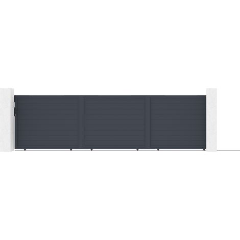 Schiebetor 6m EIGER H.160 cm Aluminium (1/5)