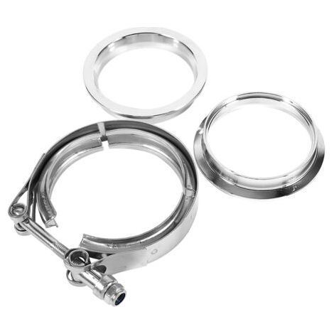 Componenti Turbo, pratico e robusto set di fascette a V in acciaio inox da 3 pollici per tubi di scarico