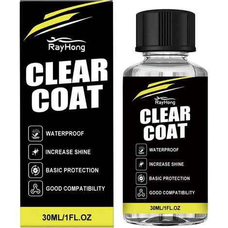 Vernis transparent automobile RAYHONG en spray - Film protecteur pour peinture de carrosserie, imperméable, polissant et lustrant - 30 ml (1/5)