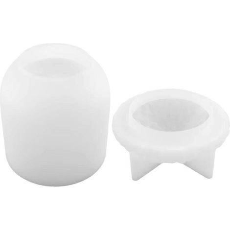 Moule en silicone pour bocal de rangement en forme de pomme de pin, avec couvercles, pour bijoux ou autres objets décoratifs. Idéal pour la décoration intérieure. (1/5)