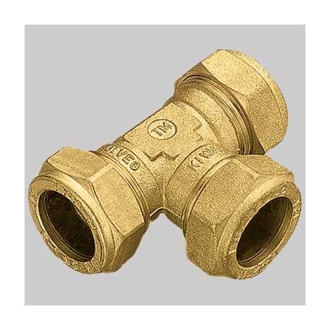 RACCORDO A TEE 3 DADI CON OGIVA OTTONE - 12 x 12 x 12