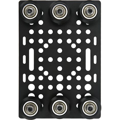 Plaque de portique en aluminium anodisé noir pour imprimante 3D avec poulie noire de 0,8 à 3,1 pouces (1/5)