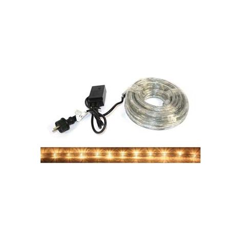 TUBO LUMINOSO 216 LED BIANCO CALDO USO INT. EST. C/GIOCO LUCI 10 MT. mt.1 + 9 24 led/mt.
