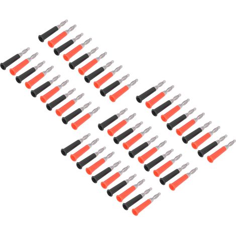 Lot de 25 fiches bananes pour haut-parleurs, connecteurs mâles soudés en ABS et alliage de zinc pour prises bananes de 4 mm (1/5)