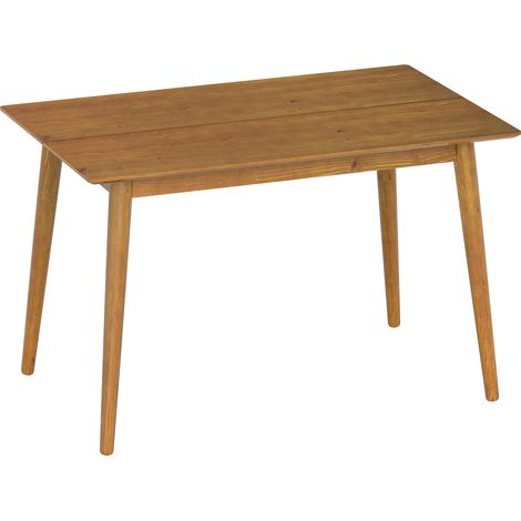 Grande table à manger design pour 4 à 6 personnes, en bois, dimensions 120 x 75 x 76 cm (L x l x H). (1/5)
