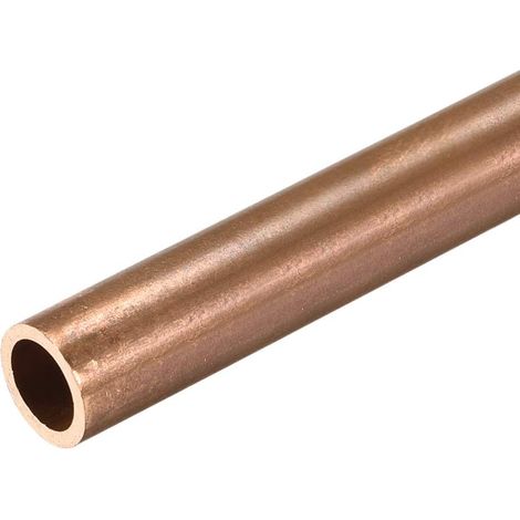 sourcing map Copper Tube Round 8 mm OD 1 mm Wall Thickness 300 mm Long (1/3)