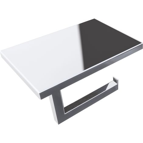Lineabeta - Grela Toilettenpapierhalter mit Handyhalterabdeckung aus poliertem Stahl