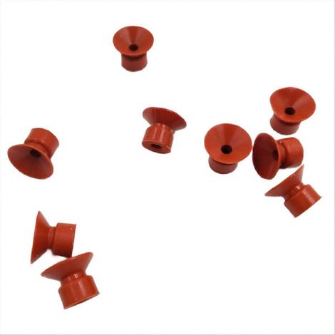Lot de 100 pièces caoutchouc ventouse 20x15x6mm impression pièces marron (1/5)