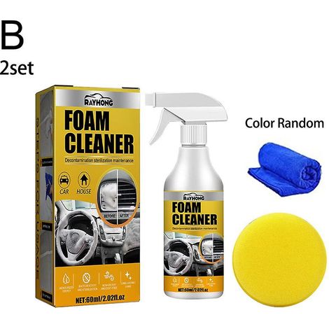 2set(B)Nettoyant mousse pour intérieur de voiture (1/4)
